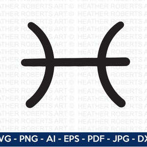 Pisces Sign SVG, Pisces Zodiac Svg, Zodiac Signs SVG, Astrology Signs svg, Zodiac Symbols svg, Constellation Signs svg, Cut File Cricut