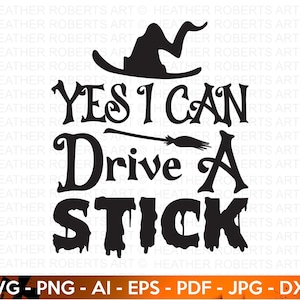 Sí, puedo conducir un palo SVG, lindo Halloween SVG, fantasma svg, cita de Halloween, vibraciones fantasma svg, vibraciones de Halloween, archivos cortados Cricut, silueta
