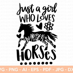 Horse Lover SVG, Floral Horse svg, Horse svg, Rustic svg, Farmhouse svg, Animal Silhouette, flower SVG, shirt svg, Cut File Cricut