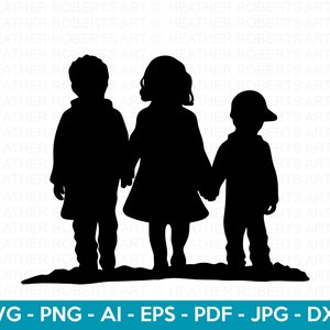 Kinder geschnitten Datei Cricut, geschnitten Datei Cricut, geschnitten Datei Cricut, Silhouette