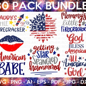 4th of July SVG Bundle, July 4th SVG, Fourth of July svg, America svg, USA Flag svg, Patriotic, Independence Day Shirt, Cut File Cricut