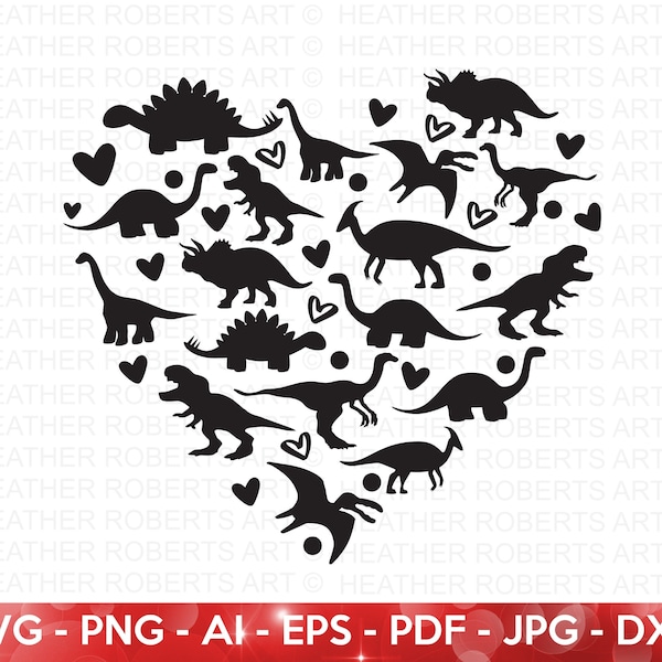 Dinosaur Heart SVG, Valentine Dinosaur SVG, Dinosaur SVG, Valentine's  Day Shirts svg, Valentine Gift, Kid's Shirt svg, Cut File Cricut