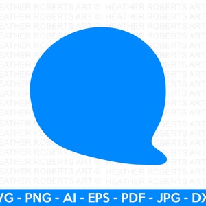 Burbuja de chat azul SVG, Burbuja de chat SVG, Llamada SVG, Burbuja de conversación svg, Burbuja de texto svg, mensaje de burbuja, Cortar archivo Cricut, Silueta