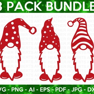 Christmas Gnomes SVG Bundle, Gnomes svg, Christmas SVG, Winter svg, Santa SVG, Holiday, Merry Christmas, Christmas Cut File for Cricut