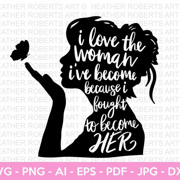 Strong Woman SVG: Empowerment Queen, Boss Lady (Cut Files)