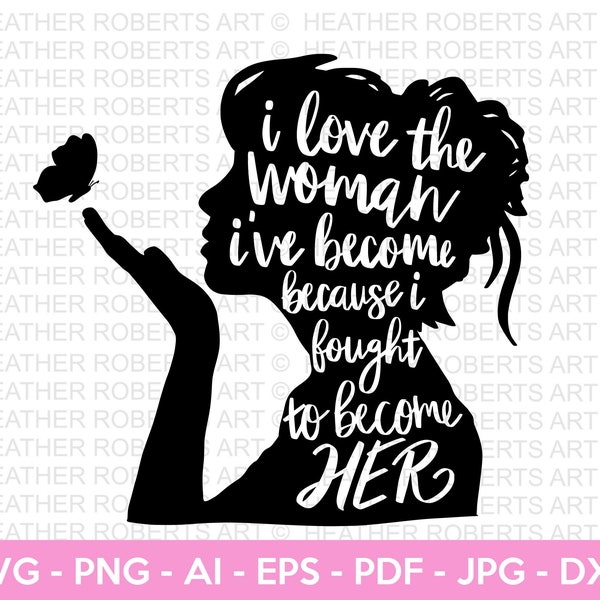 Strong Woman SVG, Women Empowerment SVG, fierce svg, Girl Power, Motivational svg, Boss lady, Queen svg, Cut File for Cricut, Silhouette