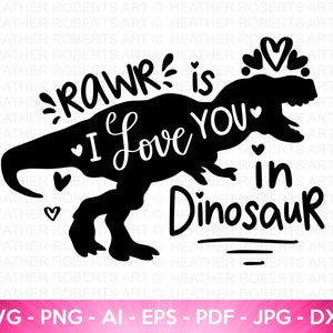 I love You in Dinosaur SVG, Valentine Dinosaur SVG, Dinosaur SVG, Valentine's  Day Shirts svg, Valentine Gift, Hand written, Cut File Cricut