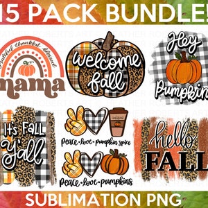 Fall Sublimation Bundle, Fall PNG, Autumn PNG, Thanksgiving png, Fall Png Designs, Fall Signs PNG, Hello Fall png, Sublimations, png files