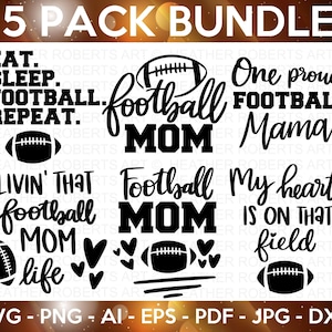 Pacchetto SVG mamma calcio, Calcio SVG, Maglia da calcio SVG, Vita mamma calcio in formato SVG, Disegni SVG di calcio, Mamma di supporto in formato SVG, Taglia File Cricut