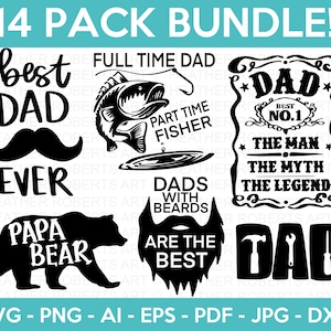 Día del Padre SVG, Bundle, Dad SVG, Daddy, Best Dad, Whiskey Label, Happy Fathers Day, Sublimation, Cut File Cricut, Silhouette, Cameo