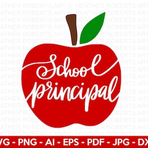 Schooldirecteur SVG, directeur SVG, Apple SVG, terug naar school SVG, directeur shirt SVG, cadeau voor directeur SVG, Cricut Cut-bestanden, silhouet