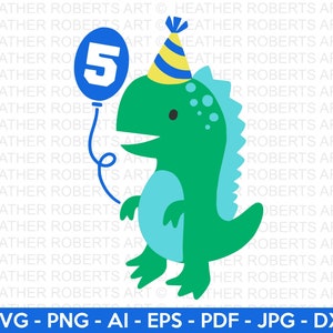 5. Dinosaurier Geburtstag SVG, niedlicher Dinosaurier SVG, T-Rex SVG, Dino svg, kleiner Junge svg, Junge Shirt svg, Dinosaurier Geburtstag, Cut File Cricut