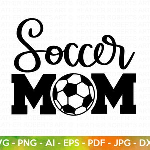 Mamá de fútbol SVG, Fútbol SVG, Camisa de fútbol SVG, Fútbol mamá vida svg, Diseños de fútbol svg, Mamá de apoyo svg, Deportes svg, Cortar archivo Cricut,