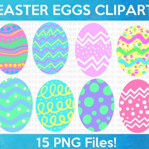 Easter Eggs Clipart , Easter PNG, Digital Download - Easter Printables