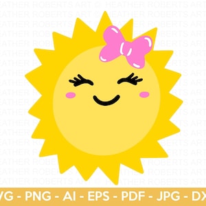 Cute Sun Clipart SVG, Sun SVG, Sun Clipart SVG, Summer svg, Baby Kids svg, Baby Onesie svg, Kids Summer Shirt svg, Cricut Cut Files