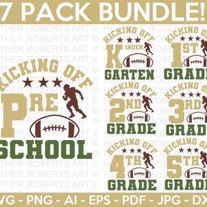 Pacote SVG de volta às aulas, SVG de futebol, Vibes de nível de série svg, Professor svg, Escola, Camisa escolar svg, Camisa infantil svg, Arquivo de corte Cricut