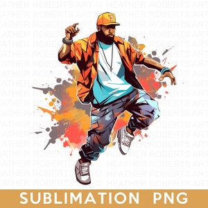 Hip Hop Sublimation PNG, Hip Hop PNG, Rapper PNG, Musik PNG, Hip Hop Design PNG, Hip Hop Style PNG, Sofortiger Download, Sublimationsdatei