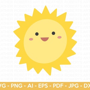Niedliche Sonne Clipart SVG, Sonne SVG, Sonne Clipart SVG, Sommer SVG, Baby Kinder SVG, Baby Strampelanzug SVG, Kinder Sommer-Shirt svg, Cricut Cut Dateien