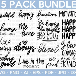 Motivierende Zitate SVG, Inspirierende Zitate SVG, Lebens Zitate, Shirt Designs SVG, Schnittdatei für Cricut, Silhouette, Cameo, SVG, Png, Dxf