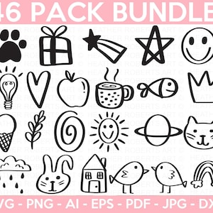 Paquete SVG de símbolos, Símbolo SVG, Elementos decorativos svg, Símbolos educativos, Símbolos musicales svg, Símbolos de animales svg, Archivos cortados para Cricut