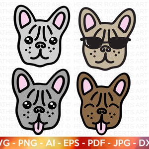 French Bulldog SVG Bundle, Frenchie SVG, Bundle, Instant Download, Cut File for Cricut, Sihouette