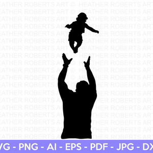 Papa en baby silhouet SVG, papa SVG, vader dochter citaten, papa leven SVG, papa shirt, Vaderdag, vader SVG, gesneden bestanden voor de Cricut