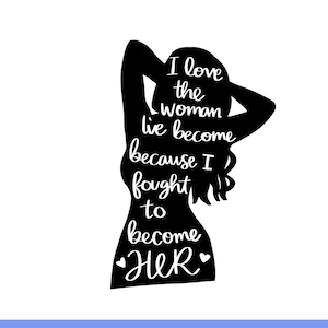 Strong Woman SVG: Empowerment Quote, Girl Power Cut File