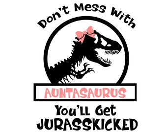 Auntasaurus Svg Etsy