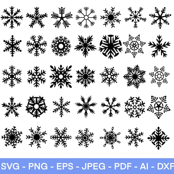 Snowflake svg, Snow svg, Winter svg, Blizzard svg, Christmas svg, Snowman svg, Holiday svg, Cut File for Cricut, Silhouette