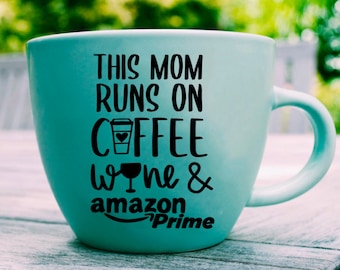 Funny Coffee Mug Quarantine Wine Glass Mom Day Drinking 