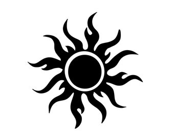 Tribal Sun Svg Sun Decal Svg Star Cut File Sun Design Sol Svg Sun Cut File Svg Tribal Sun With Rays SVG Sun Star Svg Sunlight Svg