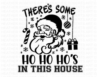 Santa Farmhouse Ho Ho Ho Yo svg eps dxf png cutting files for silhouette cameo cricut Sublimation Funny Christmas