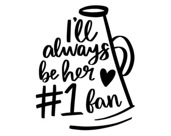 Cheer Mom SVG: Biggest Fan Design, Cut File (Digital Download)