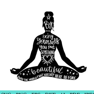 Layered Yoga SVG, Namaste SVG, Meditation svg, Frauen Empowerment, Girl Power, motivierend, positive Zitate, Cut File for Cricut, Silhouette