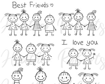 Download Girl Boy Figure Etsy