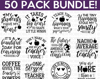 Teacher SVG Bundle, Teacher SVG, School SVG, Teach Svg, Back to School svg, Teacher Gift svg, Teacher Shirt svg, Cut Files for Cricut