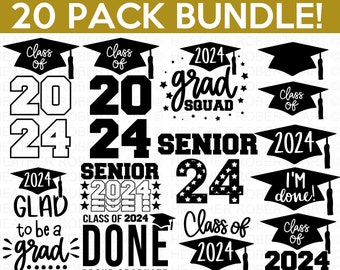 Graduation SVG Bundle, Proud Graduate 2024 SVG, Senior 2024 svg, Class of 2024 svg, Graduation 2024 SVG, Graduation Cap svg,Cricut Cut Files