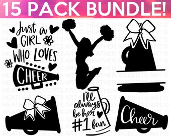 Cheer BIG SVG Bundle, Cheerleading SVG, Cheer svg, Megaphone svg, cheer team svg, cheerleader girl svg, cheer mom svg, cut file cricut, png