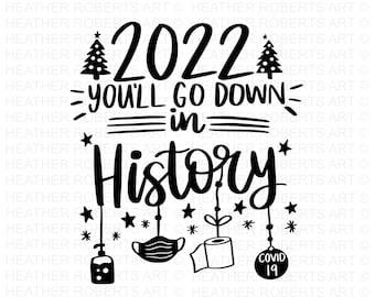 Christmas Quarantine 2022 SVG, Social Distancing SVG, Winter SVG, Snowflakes svg, Merry Christmas svg, Cut File for Cricut, Silhouette
