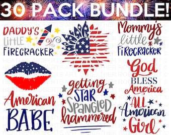 4th of July SVG Bundle, July 4th SVG, Fourth of July svg, America svg, USA Flag svg, Patriotic, Independence Day Shirt, Cut File Cricut