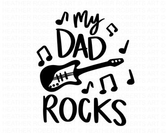 Download My Dad Rocks Svg Etsy