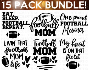 Football Mom SVG Bundle, Football SVG, Football Shirt SVG, Football Mom Life svg, Football svg Designs, Supportive Mom svg, Cut File Cricut