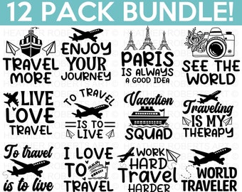 Travel SVG Bundle, Vacation SVG, Family Vacation SVG, Family Trip svg, Travel Quotes svg, Traveler svg,  Adventure svg,  Cut File Cricut