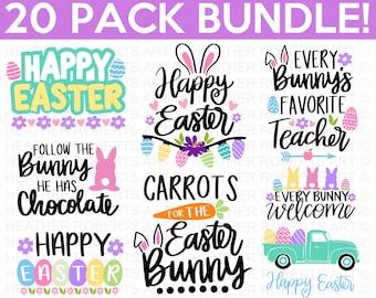 Easter SVG Bundle, Happy Easter SVG, Easter Bunny SVG, Easter Hunting Squad svg, Easter Shirts, Easter for Kids, Cut File Cricut, Silhouette