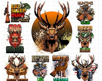 Deer Hunting PNG Bundle: Father's Day Sublimation (Digital Download)