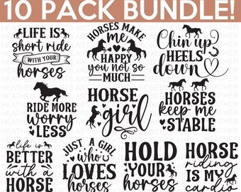 Horse SVG Bundle, Horse SVG, Horse Lover SVG, Horse Quotes svg, Horse Shirt svg, Stable svg, Horse Girl svg, Cricut Cut File, Silhouette