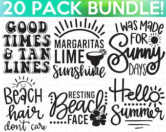 Summer SVG Bundle, Beach SVG, Beach Life SVG, Summer shirt svg, Beach shirt svg, Beach Babe svg, Summer Quote, Cricut Cut Files, Silhouette