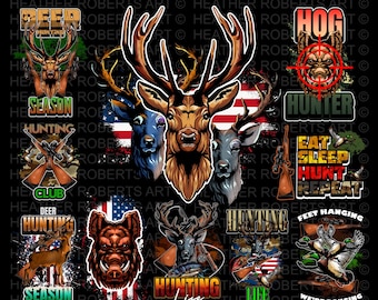 Deer Hunting PNG Sublimation Bundle: Father's Day Quotes (Digital Download)