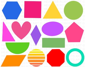 Basic Shapes SVG Bundle, Colored Shapes SVG, Back To School SVG, Square svg, Triangle svg, Heart svg, Circle svg, Cut File Cricut,Silhouette
