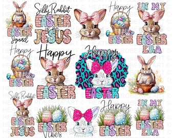 Easter Sublimation Bundle, Easter PNG, Easter Christian PNG, Easter Bunny png, Easter for Kids png, Jesus Sublimation, Christian,Sublimation